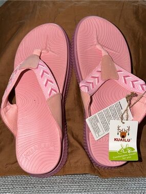 KuaiLu Women's Fashion Orthotic Flip Flops